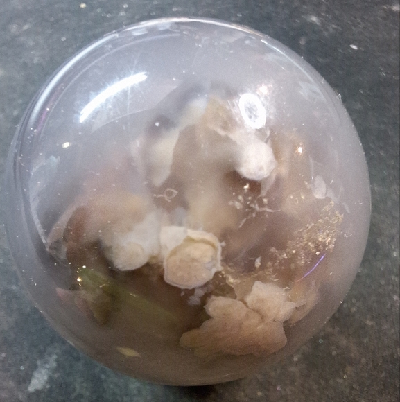 Black flower agate sphere - Picture 4 of 6